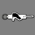 Key Clip W/ Key Ring & Sitting Cat (Silhouette) Key Tag